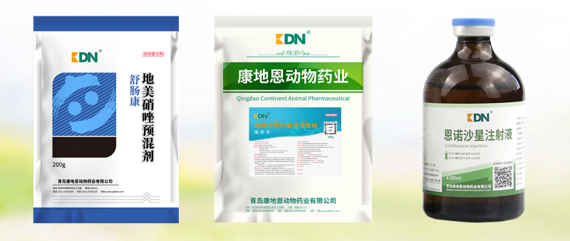 舒暢康（地美硝唑預混劑）+瑞欣樂（鹽酸沙拉沙星可溶性粉）+恩諾沙星注射液-青島康地恩