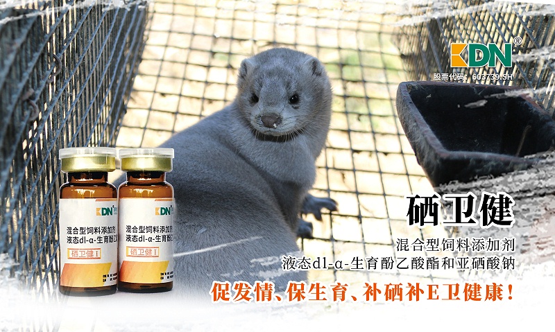 貂狐貉兔高效生育酚補充E補硒防脂肪黃染硒衛健-青島康地恩
